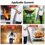 Best Fire Blanket Fire-Resistance 1x1m for Home, and Camping