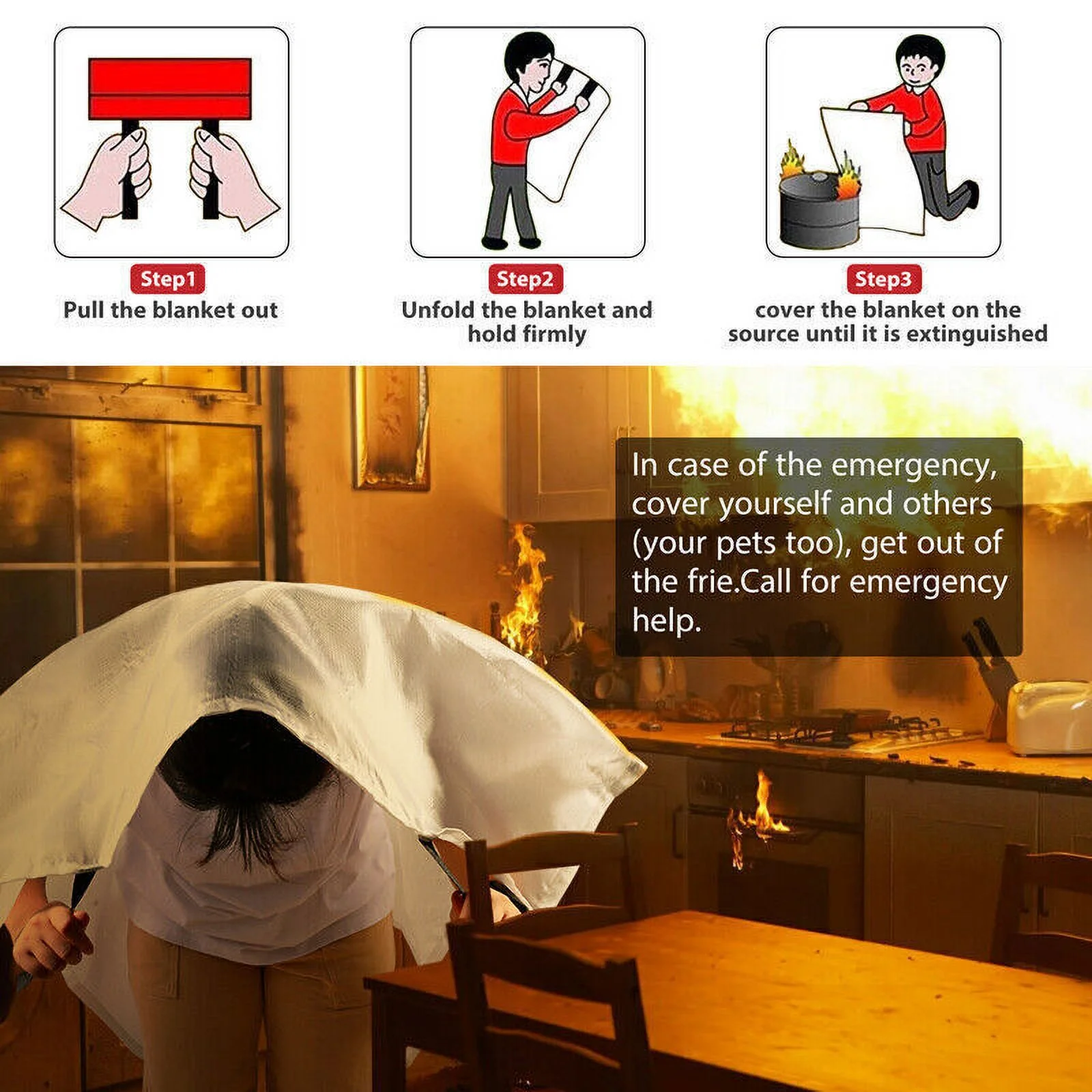 emergency fire blanket